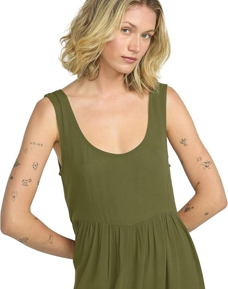 Volcom Womens Lived In Baddie Dress | Light Army