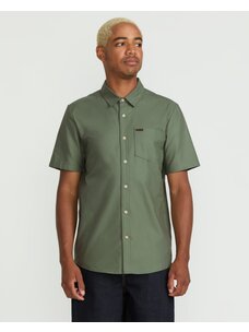 Volcom Veeco Oxford Short Sleeve Shirt | Light Olive