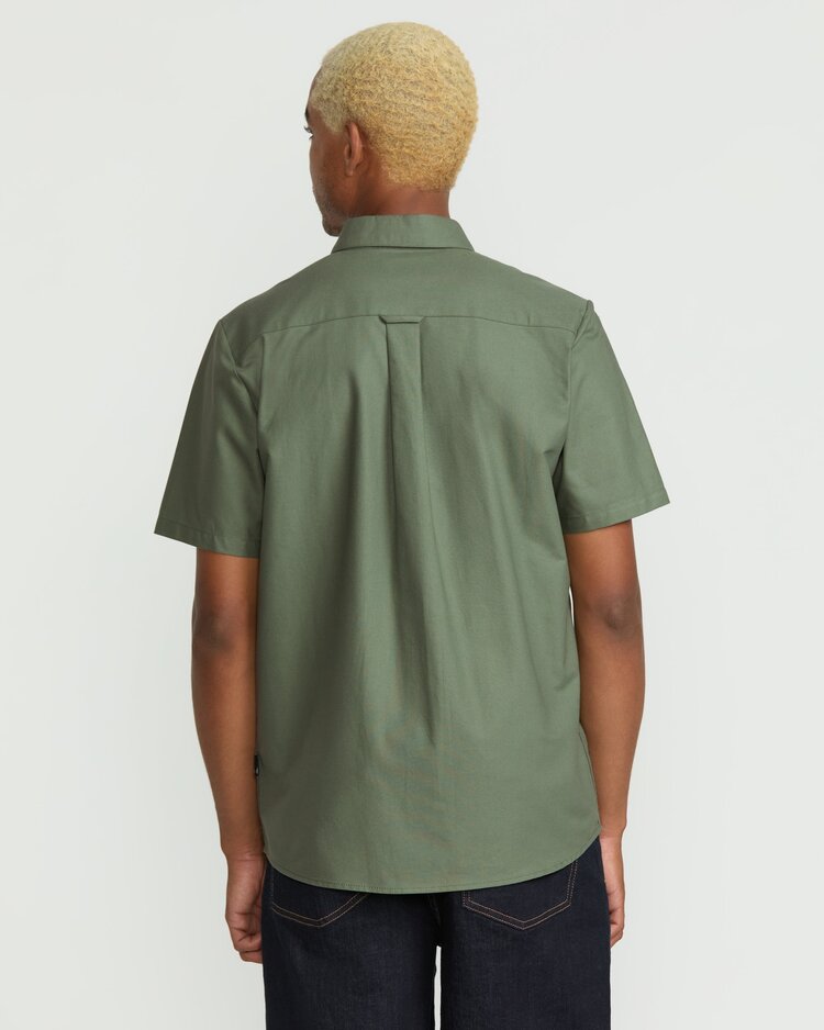 Volcom Veeco Oxford Short Sleeve Shirt | Light Olive