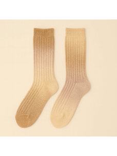 Pika & Bear Garcia Tie-Dyed Ribbed Crew Sock | Lychee