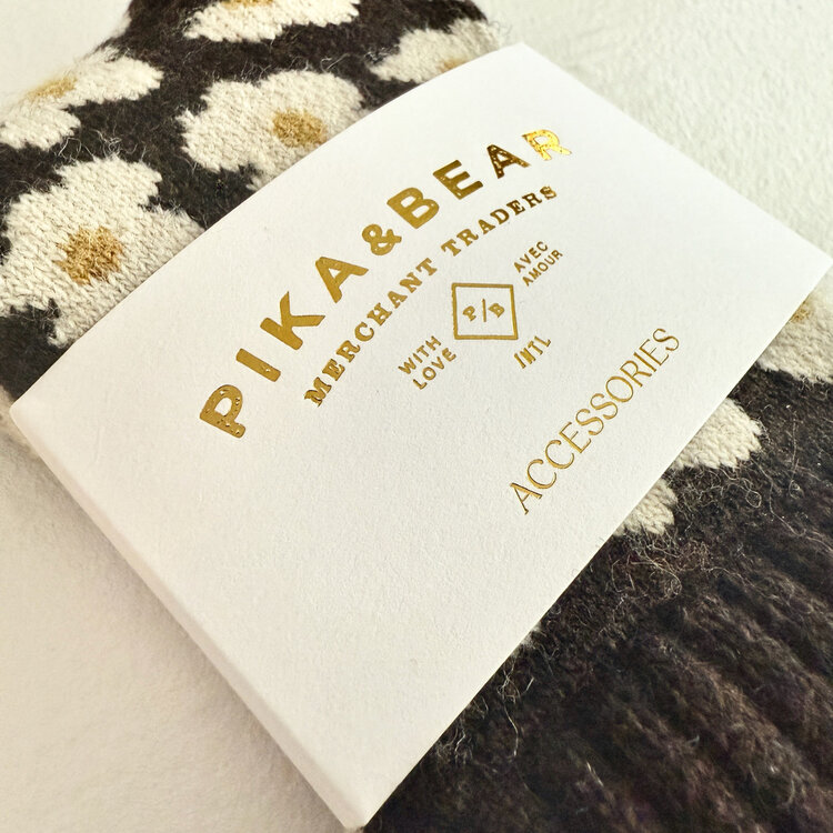 Pika & Bear Pika & Bear Daisy Jane Floral Pattern Crew Sock