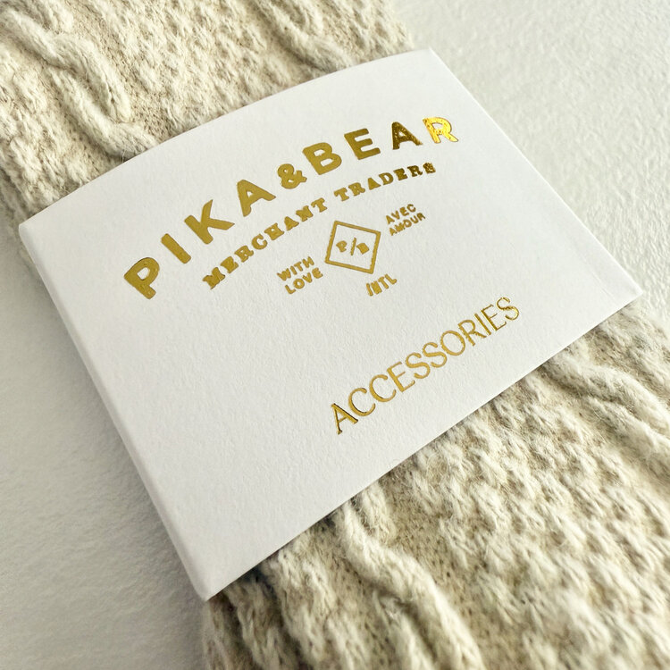 Pika & Bear Pika & Bear Sybil Cable Knit Crew Sock | Oatmeal