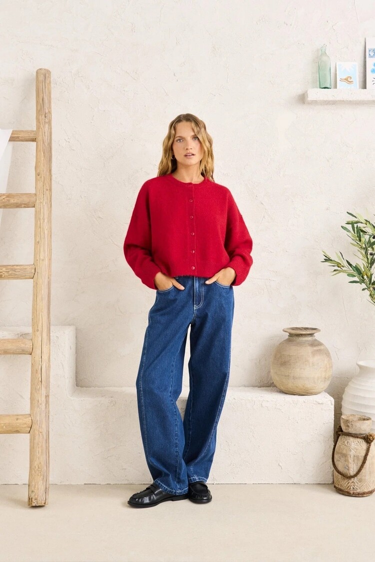 Rhythm Rhythm Estelle Fluffy Cardigan | Chilli