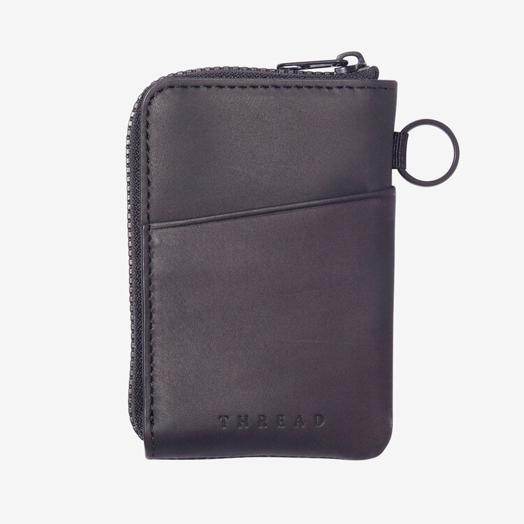 Thread Zipper Wallet | Black