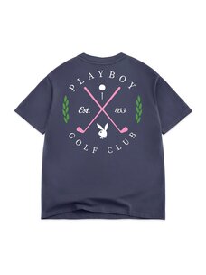 Color Bars Playboy Swing Tee | Navy