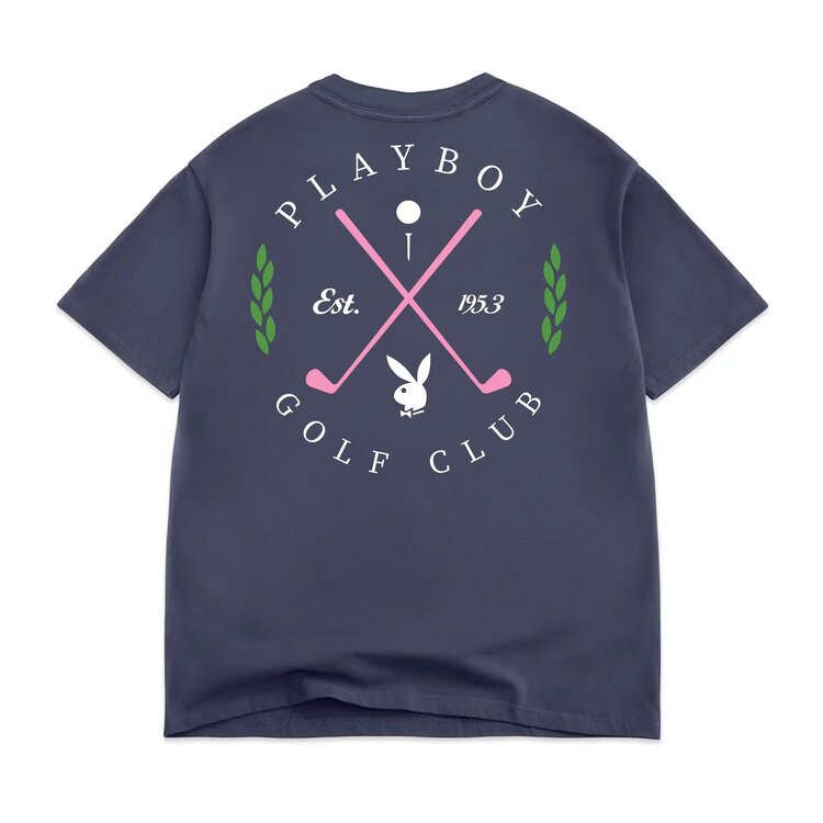 Color Bars Playboy Swing Tee | Navy