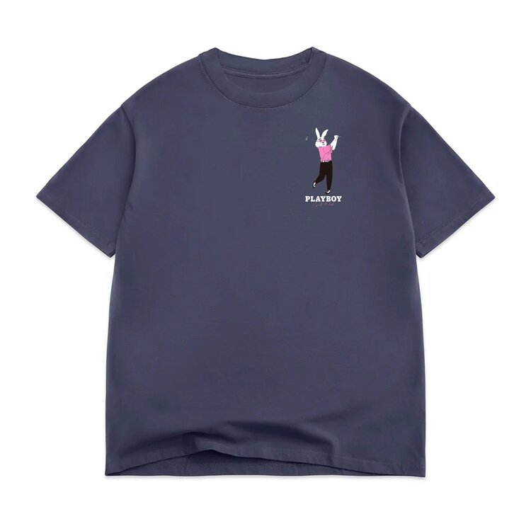 Color Bars Playboy Swing Tee | Navy