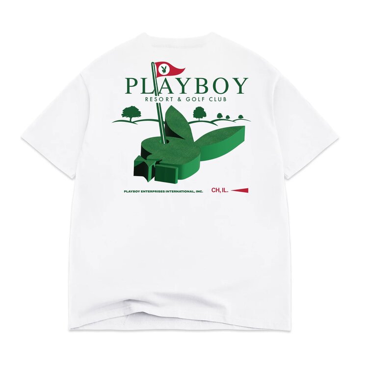 Color Bars Playboy Bunny Hills Tee | White