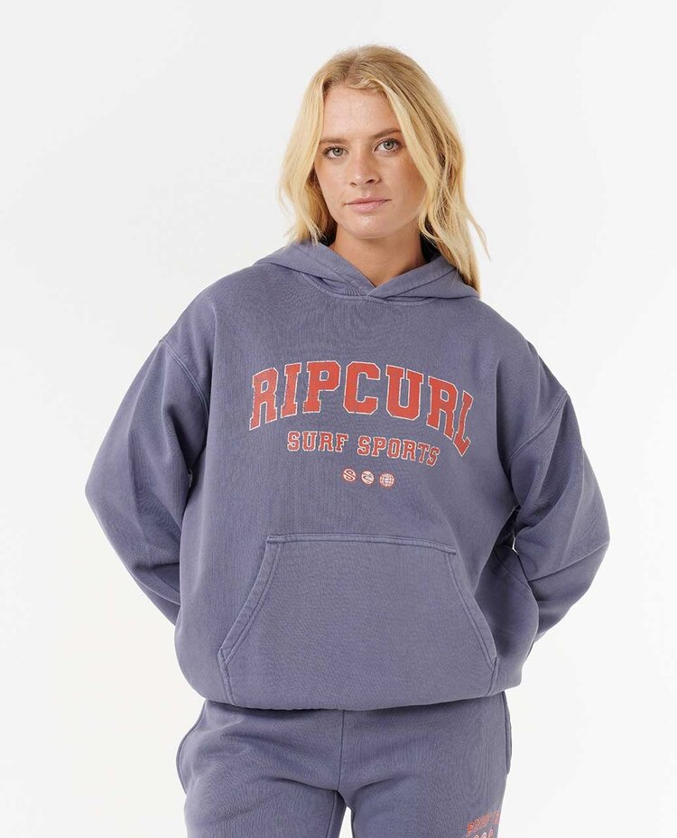 Rip Curl Varsity Sports Oversized Hood | Blue Grey