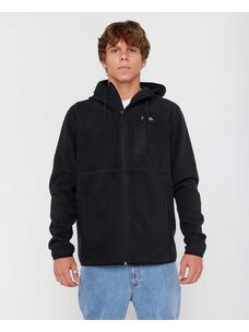 Rip Curl Departed Polar Fleece Zip Thru | Black
