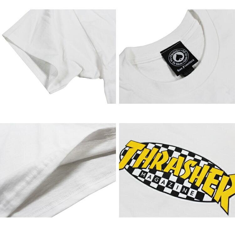 Thrasher Checkered Oval  T-Shirt | White