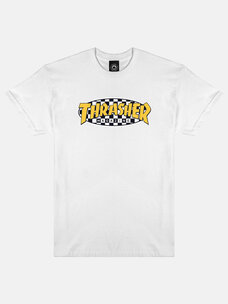 Thrasher Checkered Oval  T-Shirt | White