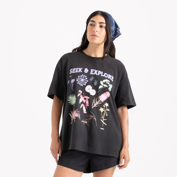 Roark Roark Foraged Oversized Tee | Faded Black