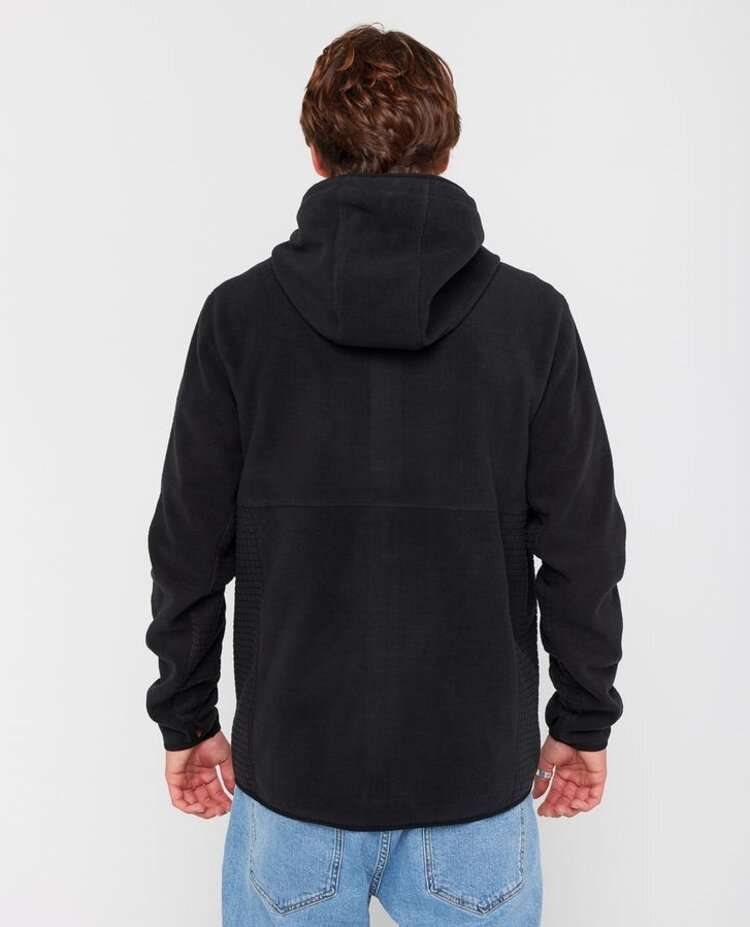 Rip Curl Departed Polar Fleece Zip Thru | Black
