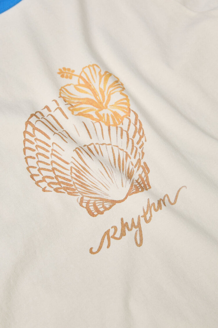 Rhythm Rhythm Sunrise Seashell Ringer Tee | White