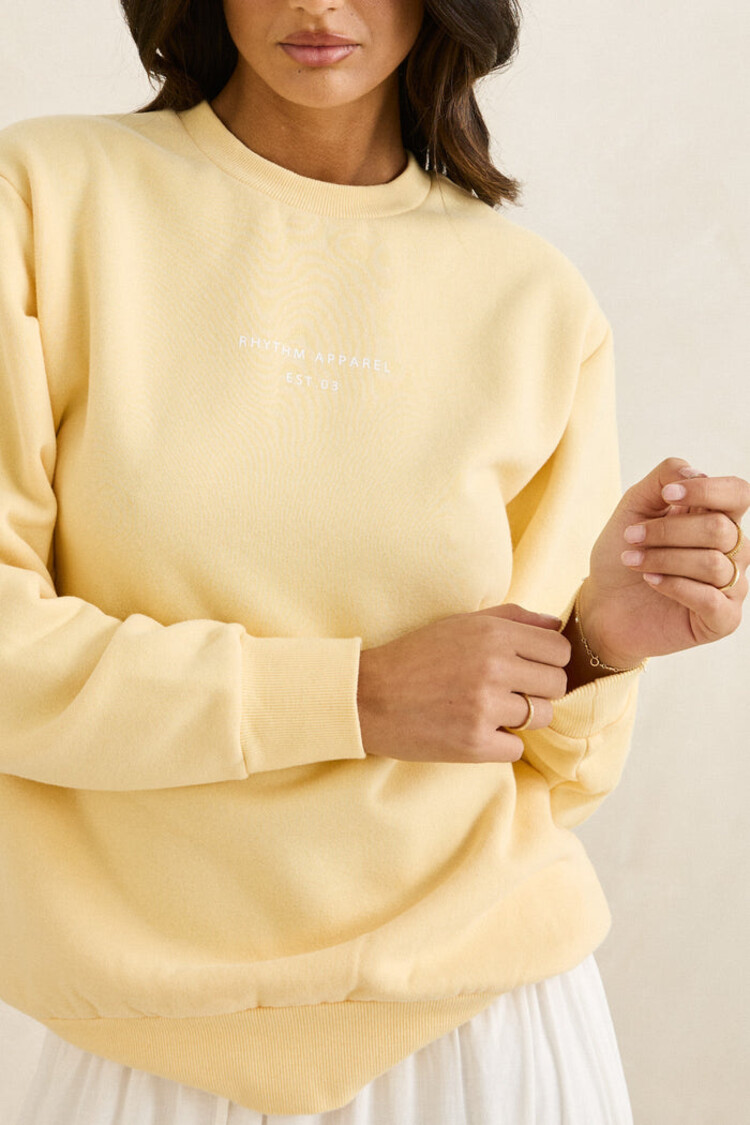 Rhythm Rhythm Classic Brand Fleece | Butter