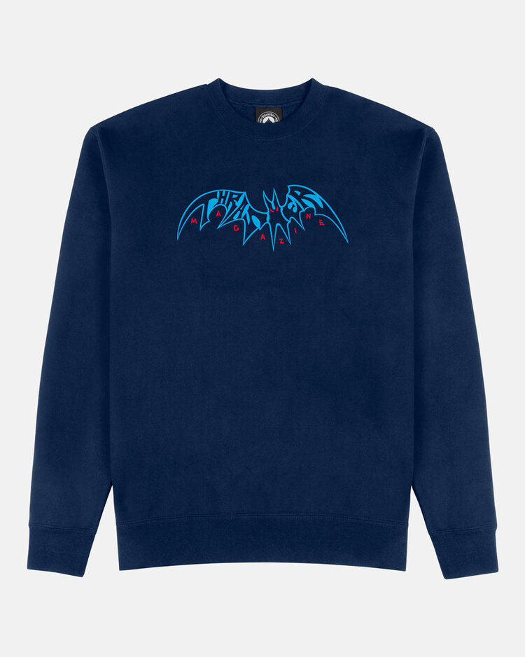 Thrasher Sky Rat By Neckface  Crewneck | Navy