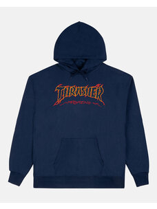 Thrasher Cracked By Exteenager Hoodie | Navy