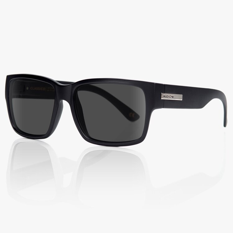 Madson Classico Polarized Sunglasses | Black/Blue Chrome Polarized