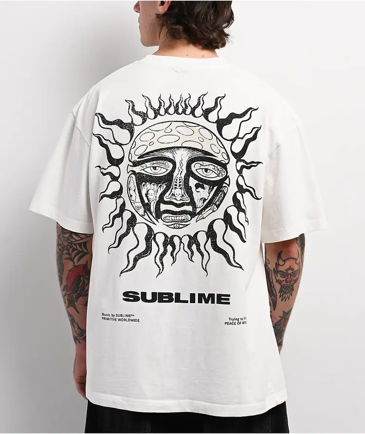 Primitive Primitive Sublime X Primitive Arise Heavyweight Tee | White