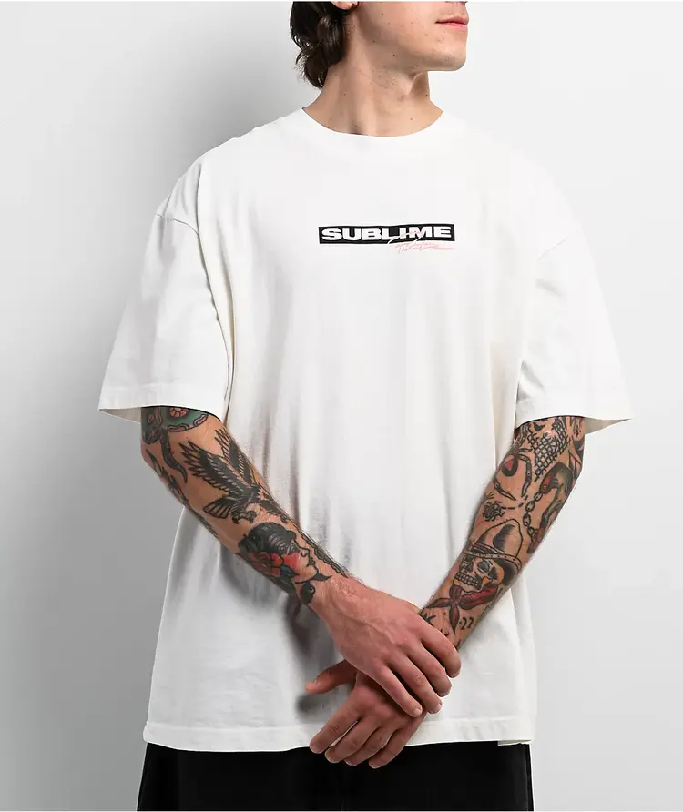 Primitive Primitive Sublime X Primitive Arise Heavyweight Tee | White