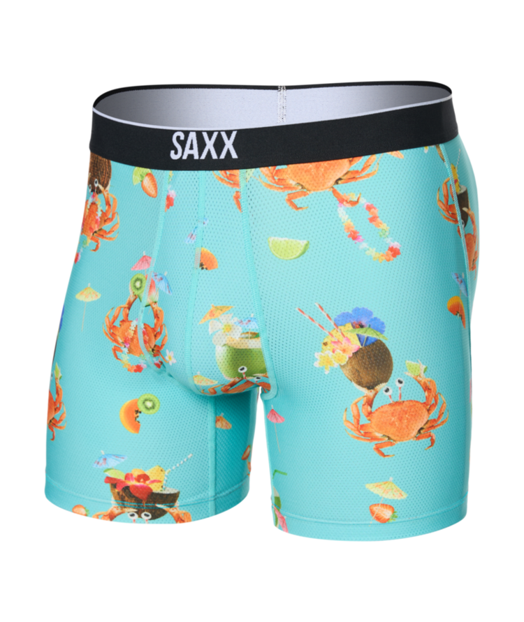 Saxx Saxx Volt Breathable Mesh Boxer Brief | Crab Cocktail-Turquoise