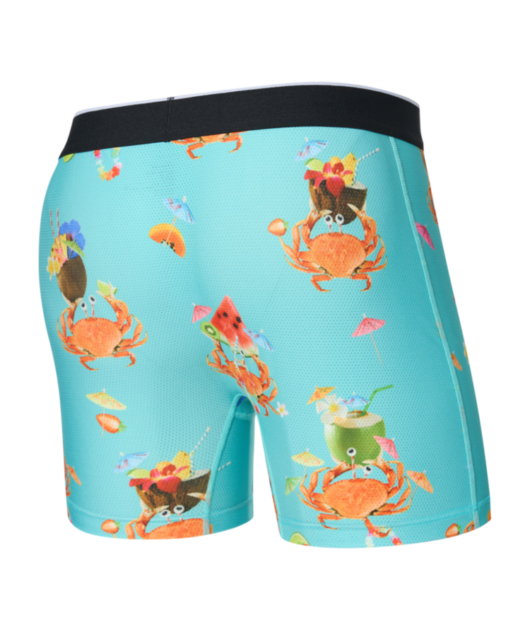 Saxx Saxx Volt Breathable Mesh Boxer Brief | Crab Cocktail-Turquoise