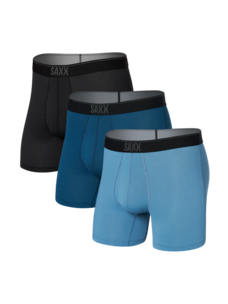 Saxx Quest Quick Dry Mesh Boxer Brief Fly 3Pk | Slate/Anchor Teal/Black