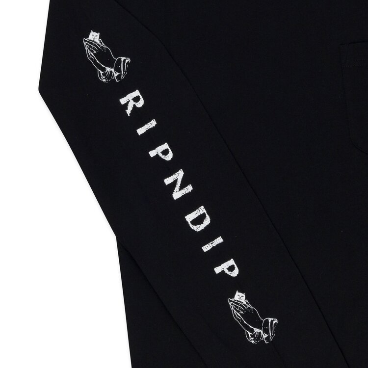 Ripndip Lord Nermal Long Sleeve Pocket Tee | Black