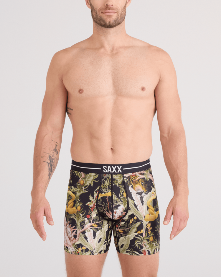 Saxx Volt Breathable Mesh Boxer Brief | Jungle Juice-Black