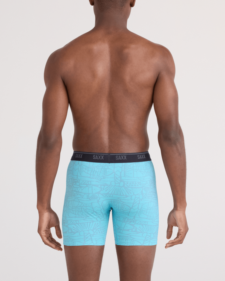 Saxx Quest Quick-Dry Mesh Boxer Brief Fly | Tile Fish-Sea Level