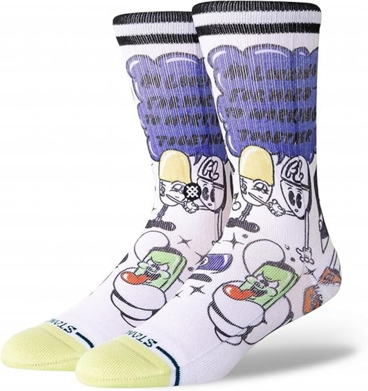 Stance Daily Danger Crew Socks | White