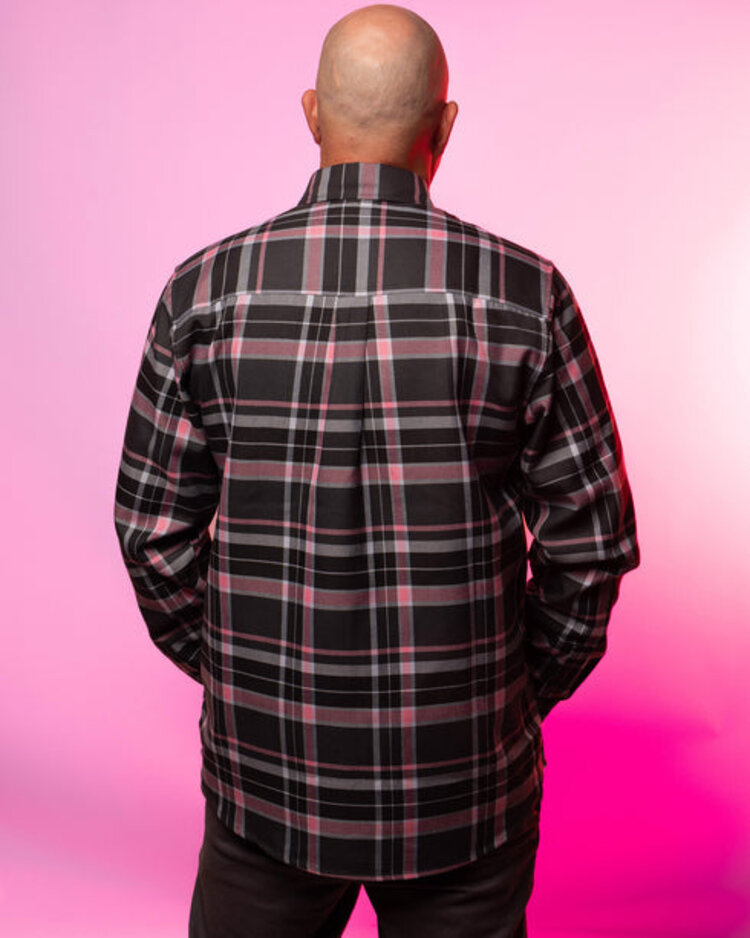 Dixxon Dixxon I Love Boobies Flannel | Black/Pink