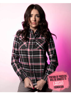 Dixxon Dixxon I Love Boobies Flannel Womens | Black/Pink