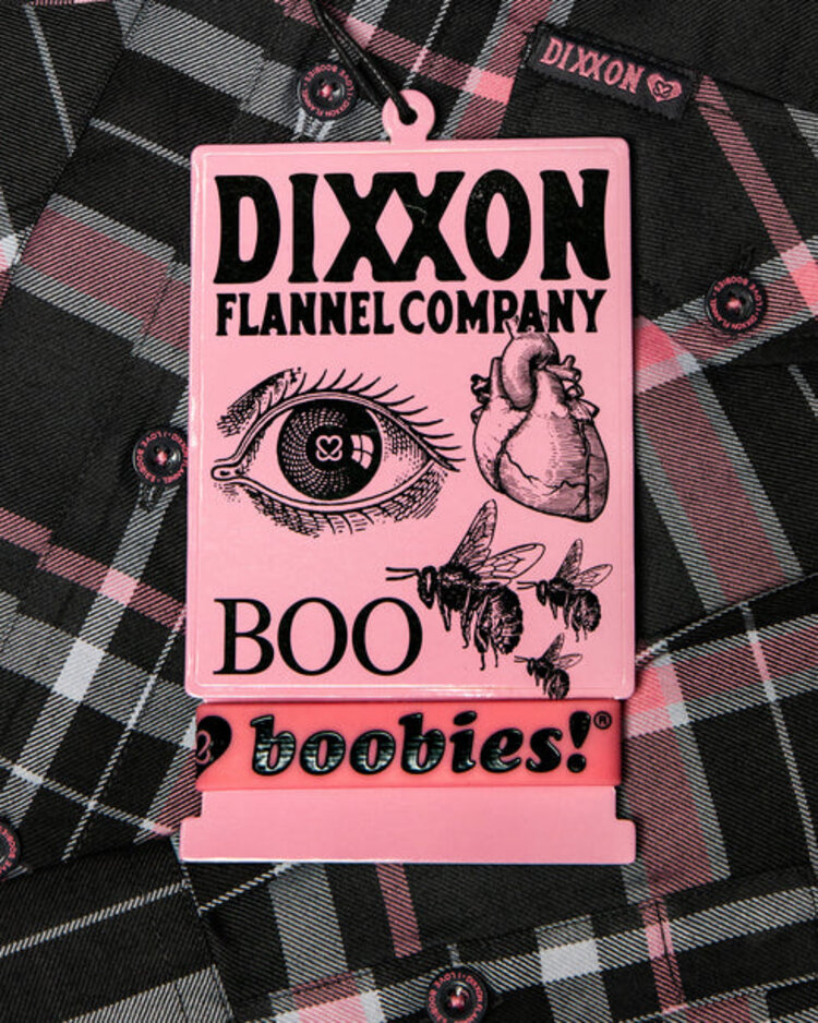 Dixxon Dixxon I Love Boobies Flannel Womens | Black/Pink