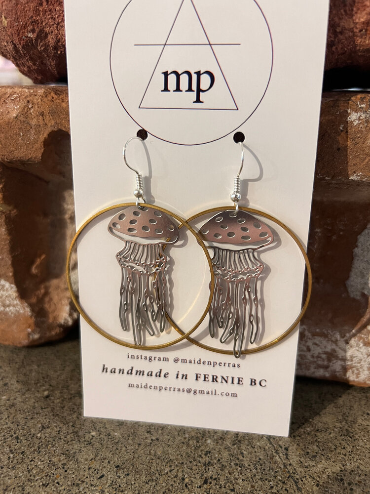 Maiden Perras Jellyfish Circle Earring | Mixed