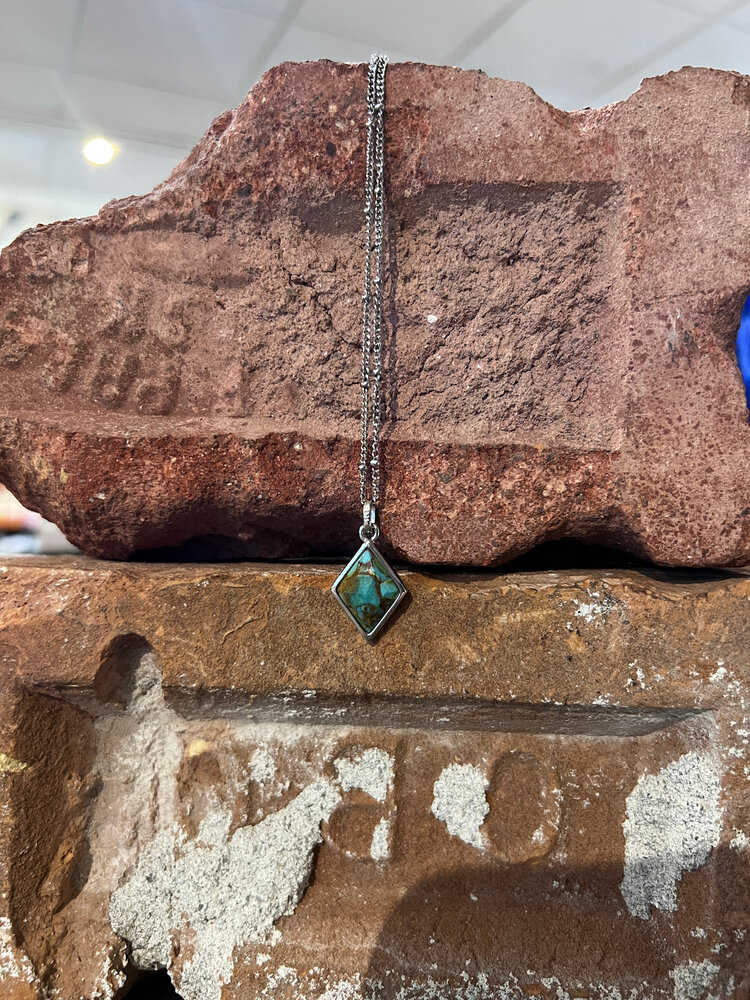 Maiden Perras Maiden Perras Turquoise Diamond Necklace | Silver