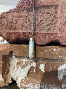 Maiden Perras Blue Aragonite Tower Necklace | Silver