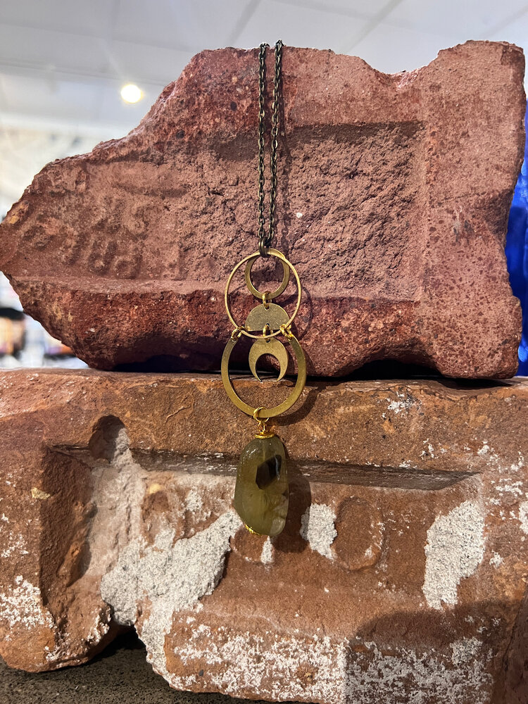 Maiden Perras Maiden Perras Prehnite Circle Necklace | Gold