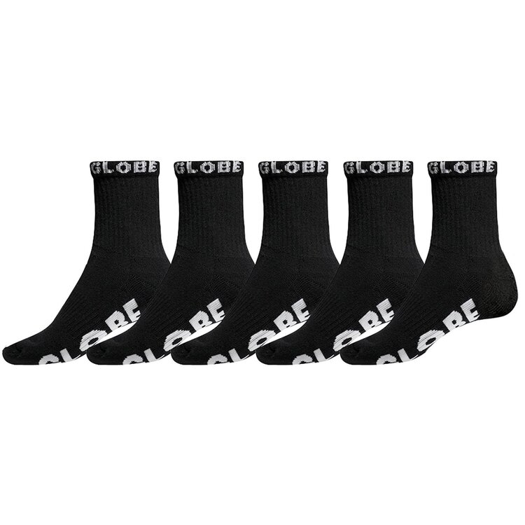 Globe GLOBE BLACKOUT QUARTER SOCK 5 PACK