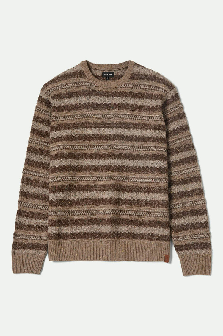 Brixton Brixton Midnight Crew Sweater | Multi Neutral Stripe