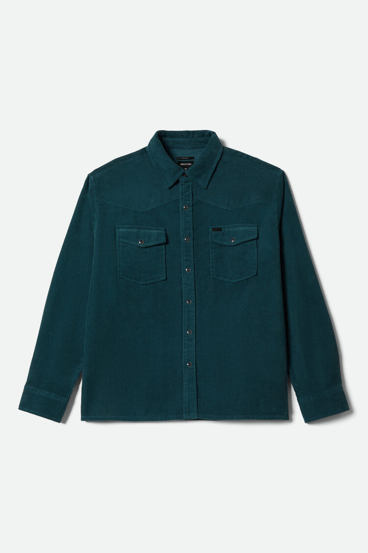 Brixton Brixton New West Relaxed Overshirt | Night Sage Corduroy