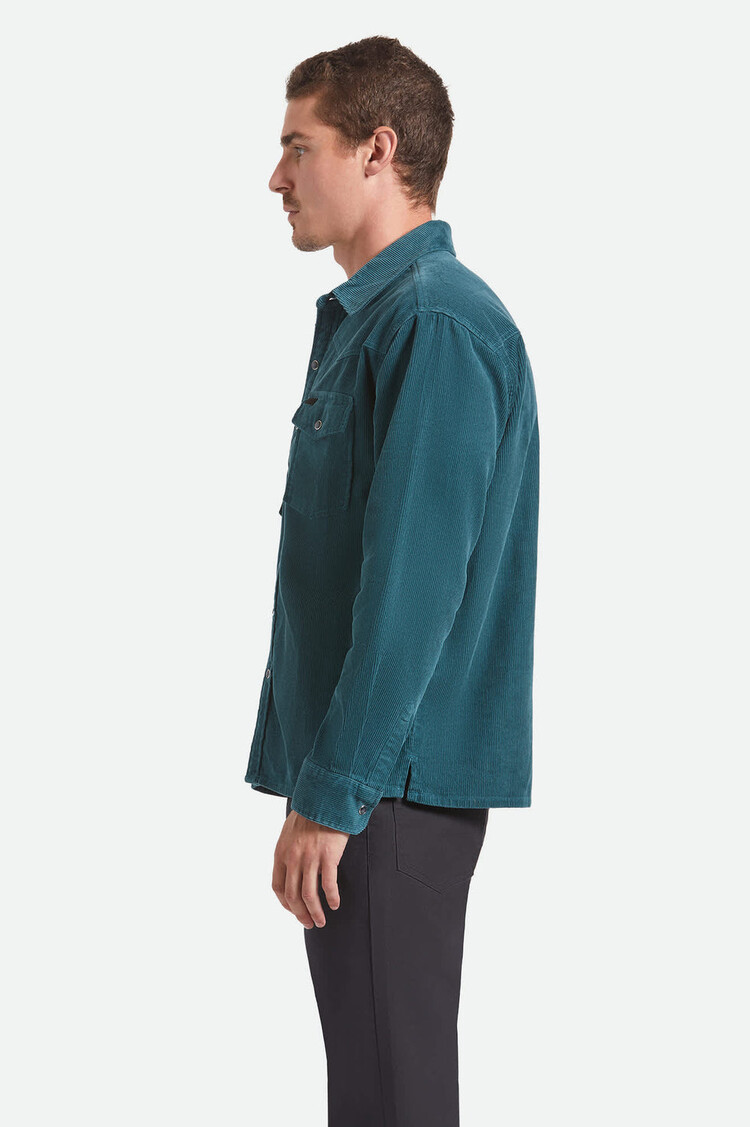 Brixton Brixton New West Relaxed Overshirt | Night Sage Corduroy