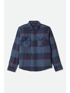 Brixton Brixton Bowery Flannel | Bering Sea/Mood Indigo/Adrenal