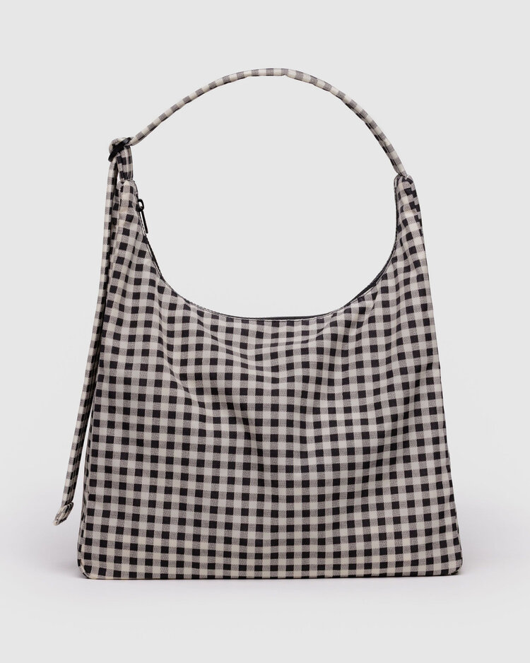 Baggu Baggu Nylon Shoulder Bag | Black & White Gingham
