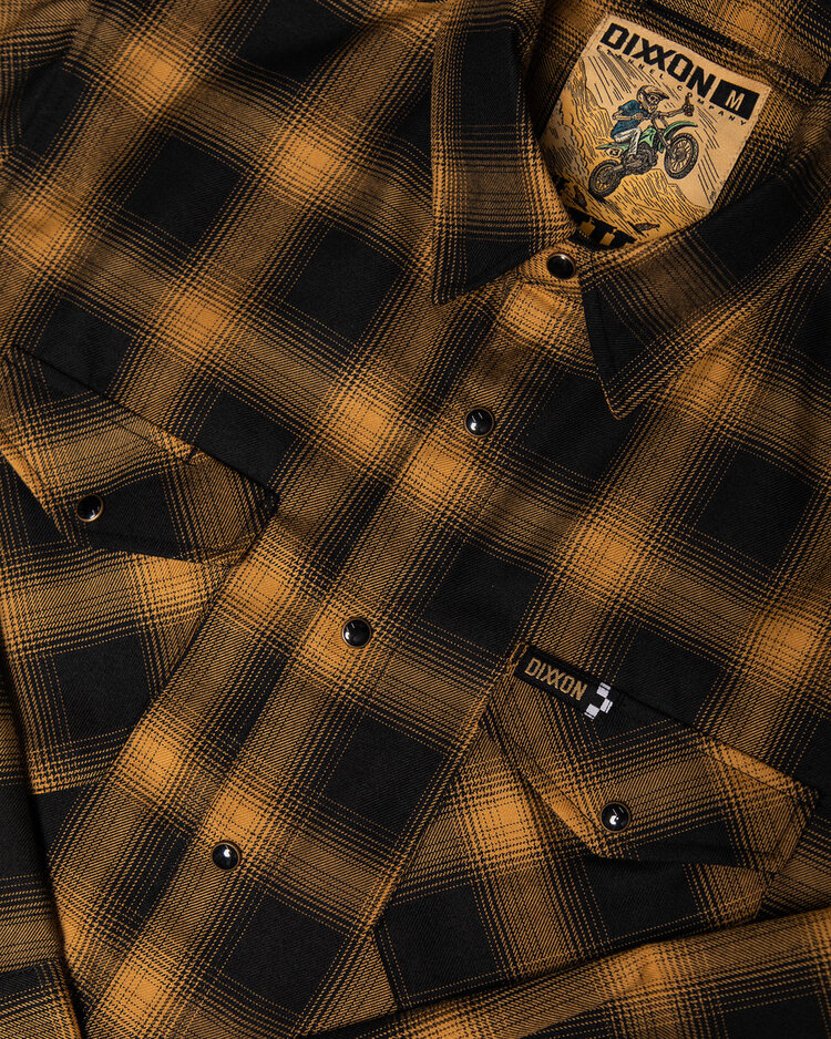 Dixxon Dixxon The Pitter Flannel | Blue/Tan