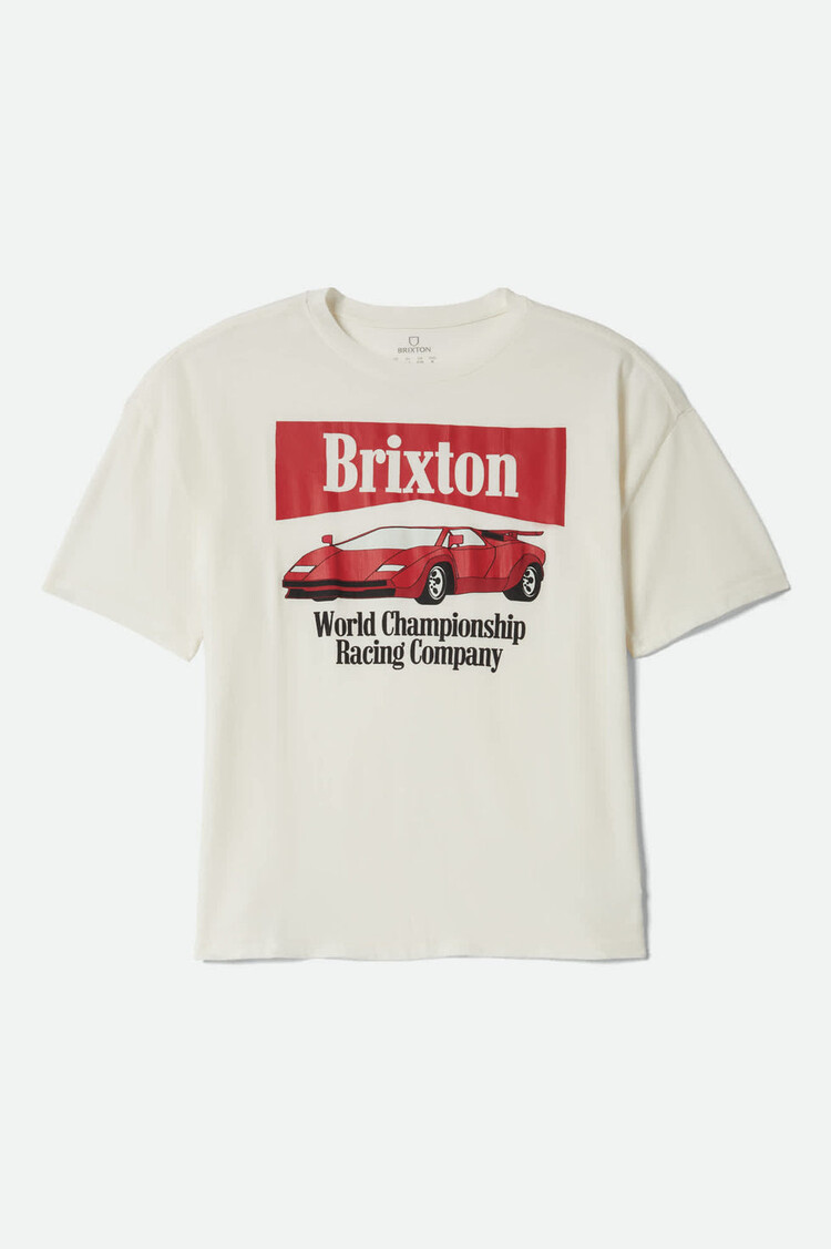 Brixton World Champion Oversized BF Tee | Off White