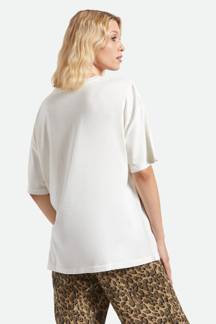 Brixton World Champion Oversized BF Tee | Off White