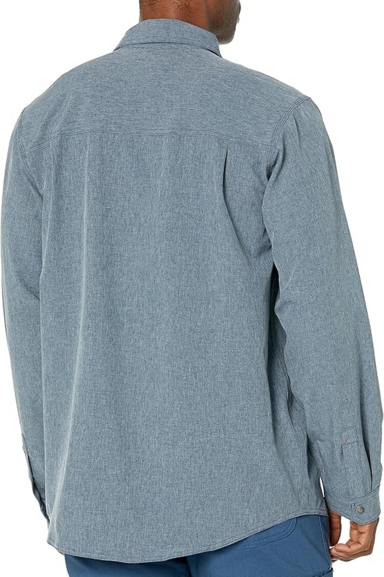 Dickies Long Sleeve Performance Woven Shirt | Airforce Blue Single Dye