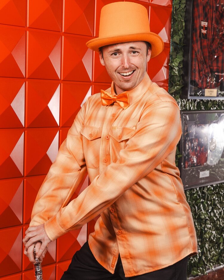 Dixxon The Lloyd Flannel | Orange/White